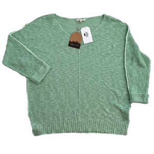 Mainstrip The Halie mint green lightweight sweater, NEW with tags, size S